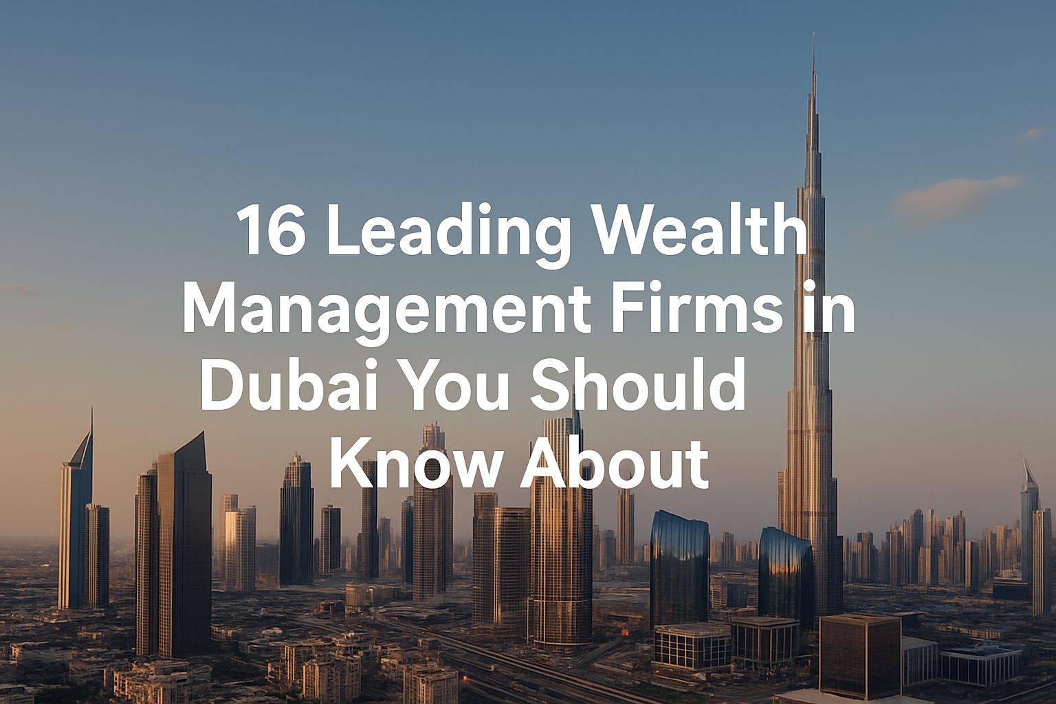 16 Leading Wealth Management Firms in Dubai You Should Know About